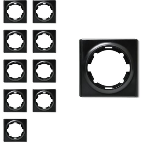 Plaque de finition Florence, en plastique, 1 poste (lot de 10) - noir