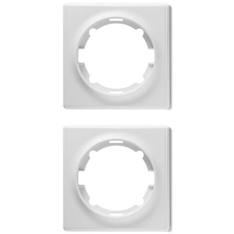 Plaque de finition Florence, en plastique, 1 poste (lot de 2) - blanc