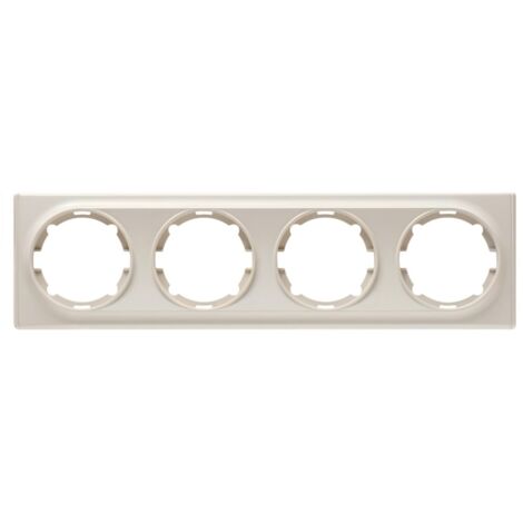 Plaque de finition Florence, en plastique, 4 postes - beige