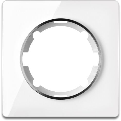 Plaque de finition Garda, en verre, 1 poste - blanc