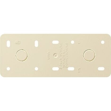 Plaque de finition Gira 008313 beige blanc capacité 3 modules