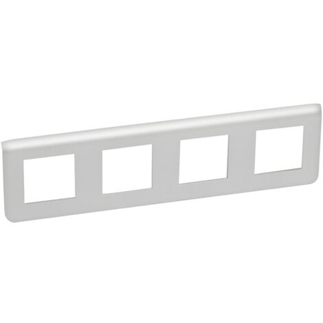 Plaque de finition horizontale Mosaic pour 4x2 modules alu LEGRAND 079308