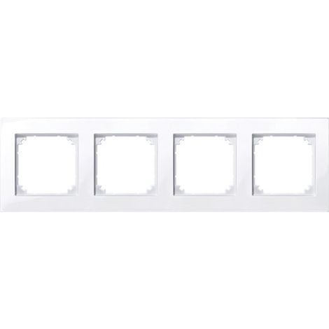 Plaque de finition Merten 515425 thermoplastique blanche