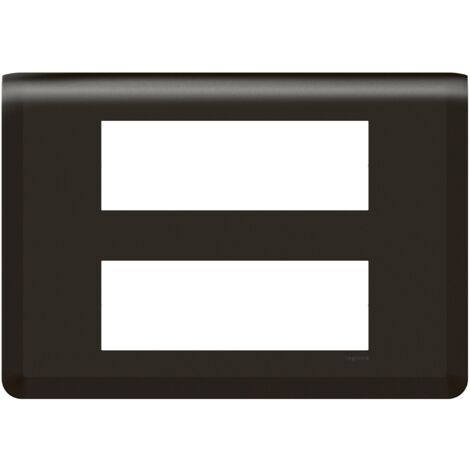Plaque de finition Mosaic pour 2x6 modules noir mat LEGRAND 079076L