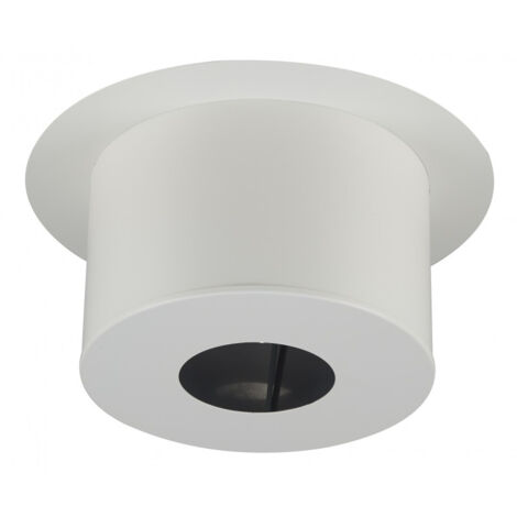 Plaque de finition ronde pour conduit Inox/galva Ø150 H.12cm Blanc mat Ral9020 POUJALAT pour poele à bois - 32999066