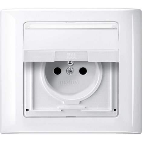 Plaque de finition standard Aquadesign - 1 poste - blanc - Schneider Electric - MTN400119