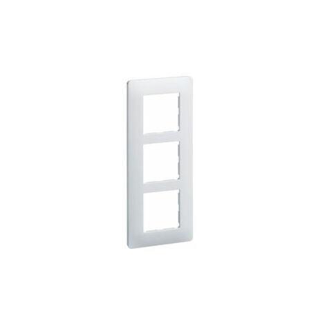 Plaque de finition trible verticale blanche - Essensya - WE407 - Hager