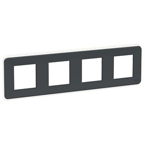Plaque de finition UNICA Pro anthracite 4 postes - SCHNEIDER ELECTRIC - NU400854