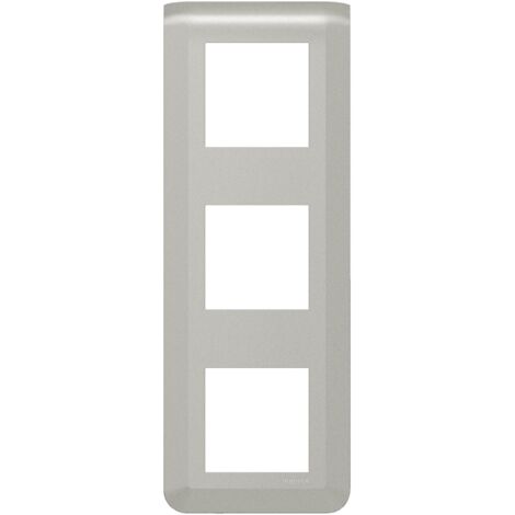 Plaque de finition verticale Mosaic pour 3x2 modules alu LEGRAND 079323L