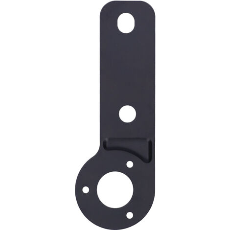Plaque de fixation en fer noir pour support de prise européenne - Véhicule utilitaire, remorque, camping-car, voiture