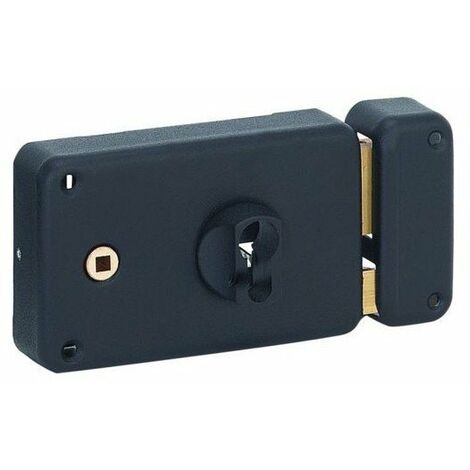 Plaque de fixation horizontalea souder pour serrure de grille
