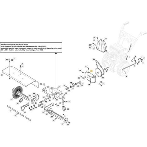 PLAQUE DE FIXATION ORIGINALE STIGA - 118820402/0