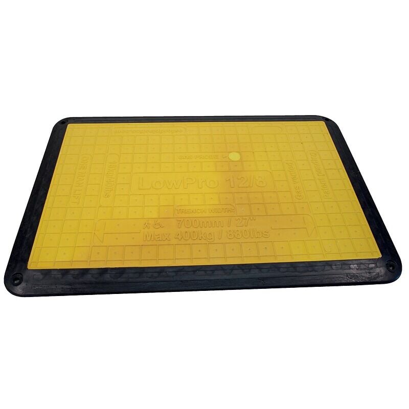 Wattelez - Plaque de franchissement de tranchées en matériaux composite, surface antidérapante, passage pour piétons, 1,12x1,12m