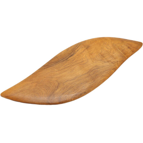 Plaque de Gua Sha en Bois de Santal pour le Visage et le Corps - Forme Feuille, Détente et Soin de la Peau