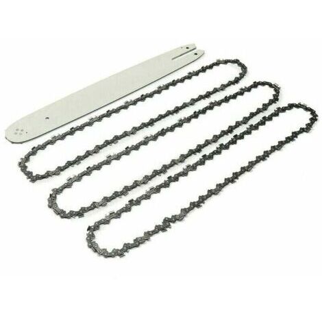 Plaque de guidage de tronçonneuse de 16 pouces, avec 3 chaînes, pas de 56, compatible avec les tronçonneuses MS170, MS180, MS192, MS200, MS210, MS211 et 009.