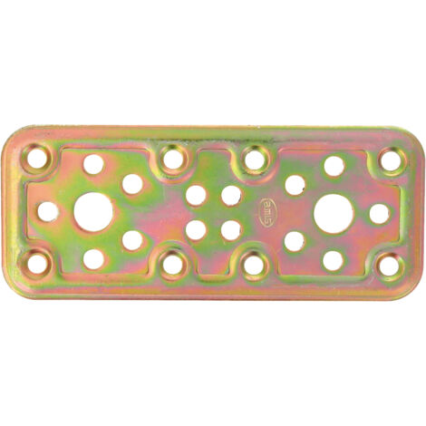Plaque de jonction acier bicromaté - 120x50mm - robuste & certifiée CE