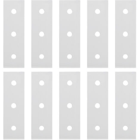 Plaque de jonction aluminium 3030 3 trous - 10 pièces - Fixation renfort méplate plat