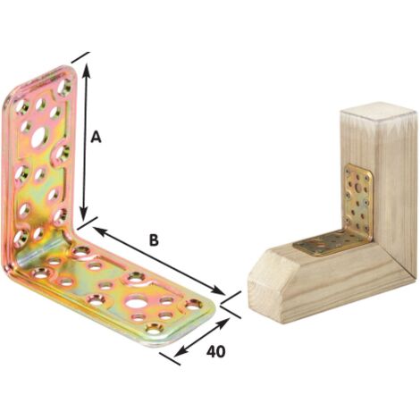 Plaque de jonction d&39angle en acier tropicalisA 40x 40x40 mm