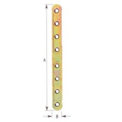 plaque de jonction droite en acier pour panneaux de caillebotis en bois 20x312 mm