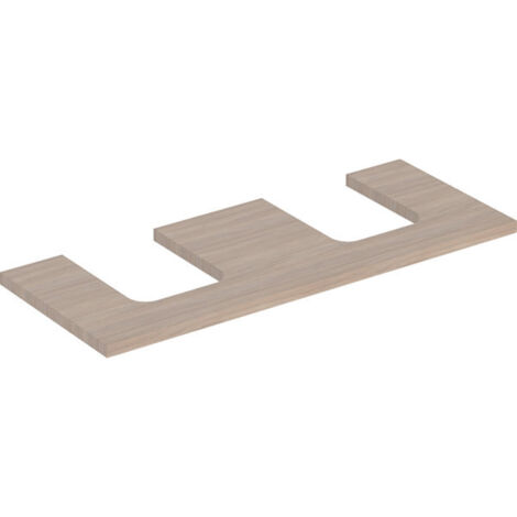 Plaque de lavabo Geberit ONE, découpe double, pour lavabo à poser