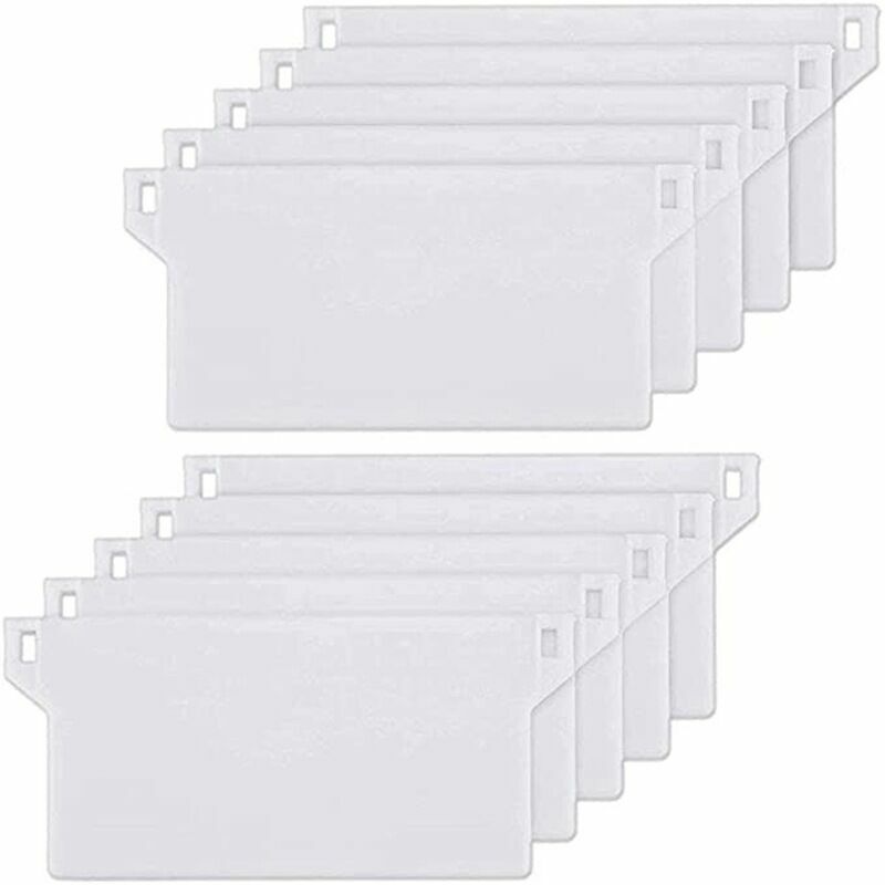 Plaque de Lestage pour Stores Californiens, Lot de 10, Poids Lest pour Stores Verticaux, Pièce de Rechange Blanche pour Lamelle Verticale de 127 mm