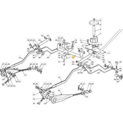 PLAQUE DE LEVAGE COMMANDE AXE TCHE 10/11 ORIGINE STIGA - 382000615/0