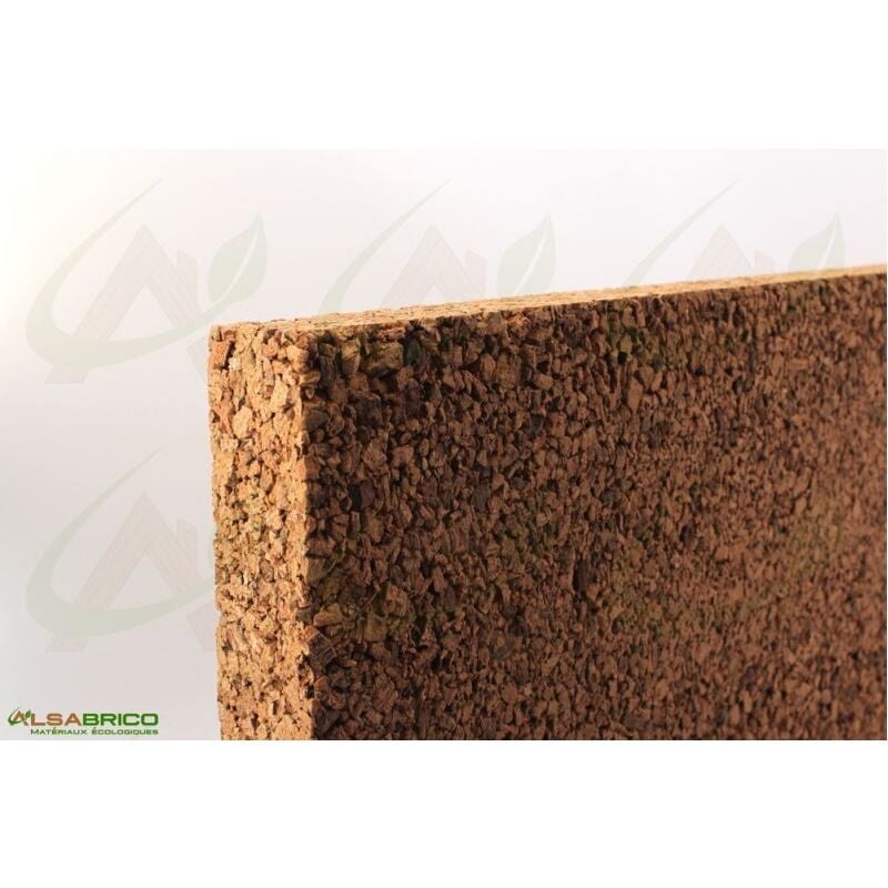 Panneau de liège isolant brut, ép. 60mm - 1000 x 500mm, 3 panneaux = 1.34m²