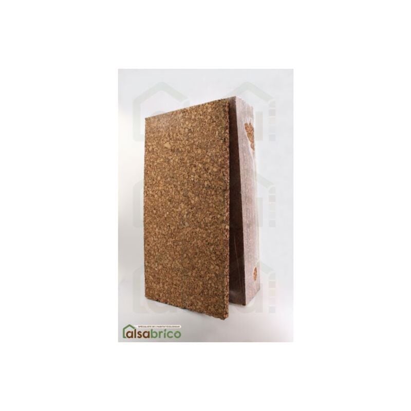 Panneau de liège isolant poncé, ép. 40mm - 1000 x 500mm, 5 panneaux = 2.5m²