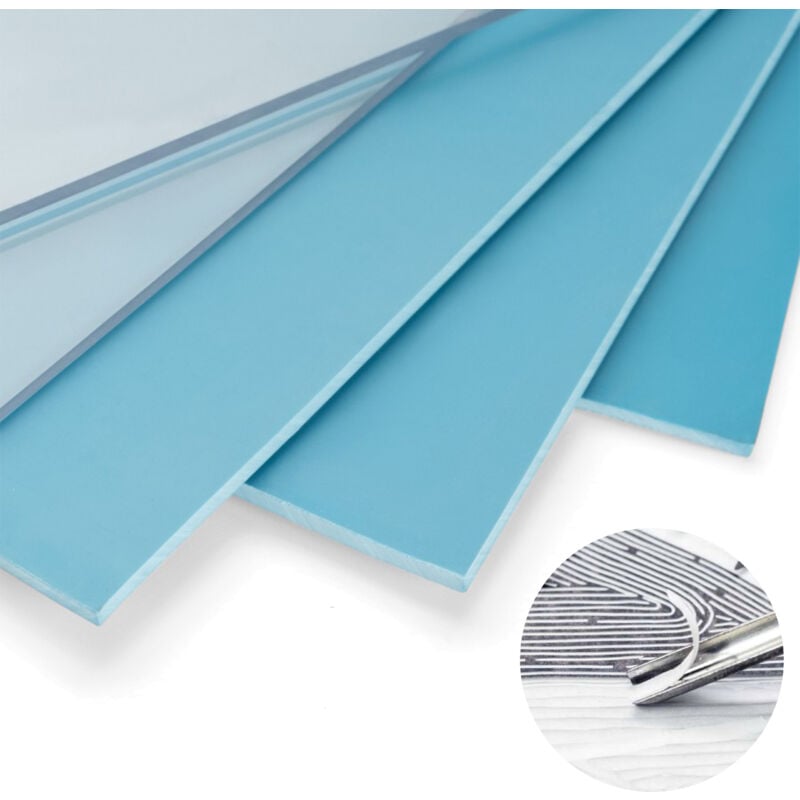 Plaque de linoléum pour linogravure RENAISSANCE pour travaux manuels, bleu, 22,5x30cm