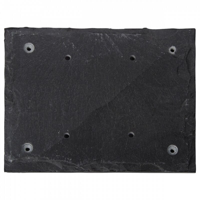 Ac-deco - Plaque de maison en ardoise - 15 x 18 cm - Plaque d'adresse 4 trous prépercés - Livraison gratuite