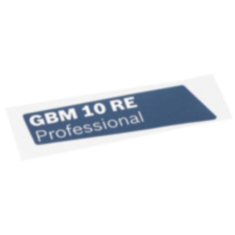 Plaque De Marque GBM 10 RE pour perforatrice GBM 10RE BOSCH - 2609131665