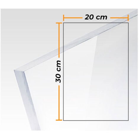 Plaque De Méthacrylate Transparente 3mm - 20x30cm.