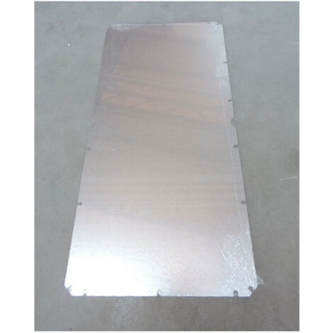 Plaque de montage acier galva 260x560x1.5mm pleine pour coffret CUBO O et C