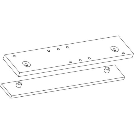 Plaque de montage / contre-plaque pour TS 3000 argenté GEZE
