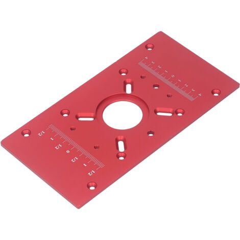 Plaque de montage en alliage d'aluminium pour table de défonceuse, système de levage intégré pour accessoires de menuiserie rouge