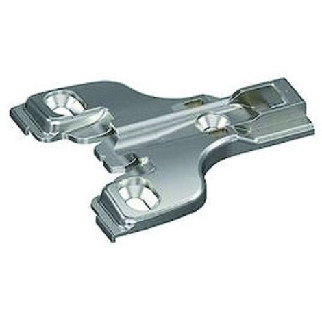 Hettich – Plaque de montage charnière pour meuble – Système de fixation à visser – Réglage en hauteur ± 2 mm – Boîte de 100 pièces en zinc nickelé