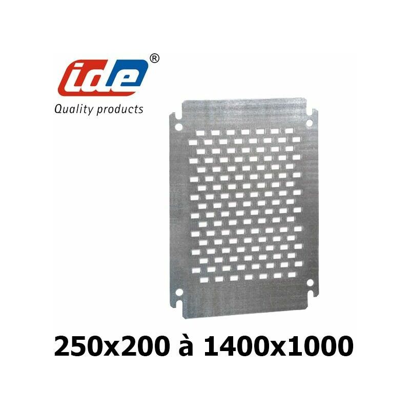 IDE - Plaque de montage perforée en acier galvanisé pour coffret Argenta - Dimensions - (HxL)570x450mm - pour GN6050