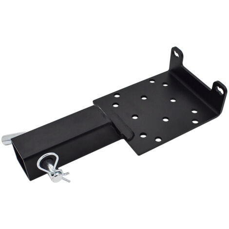 Plaque de montage pour treuil avec récepteur de 2 pouces, support de montage universel pour treuil de remorque compatible avec VTT, UTV, remorques et camions.