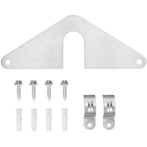 Plaque de montage triangulaire en aluminium pour robinet d'arrosage, compatible intérieur et extérieur, robinets neufs et anciens