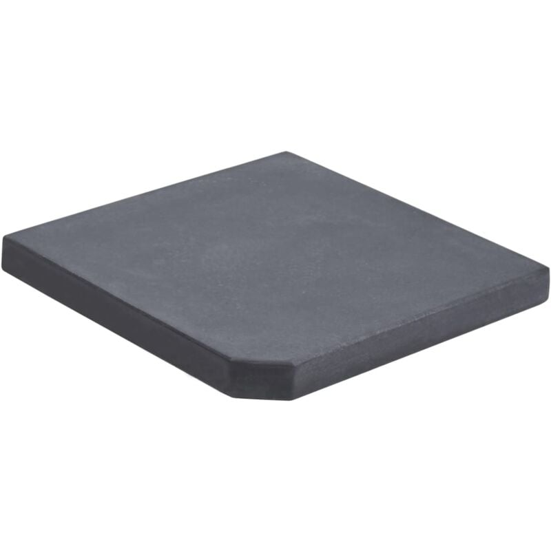 Plaque de poids de parasol Noir Granite Carré 25 kg Vidaxl