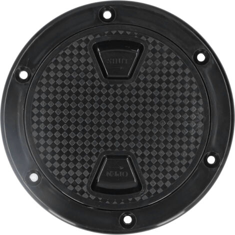 Plaque de pont de bateau ABS ronde de 4 pouces, couvercle de trappe d'inspection AntiUV, accessoire marin noir