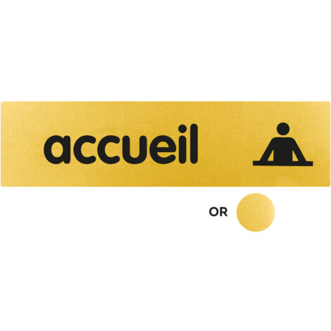 Plaque de porte Accueil - Classique or 170x45mm - 4490106