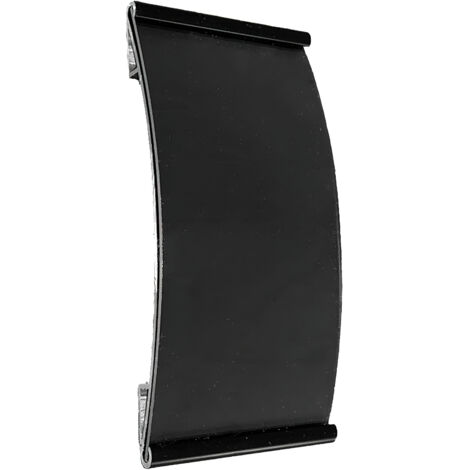 Plaque de Porte Aluminium avec Porte-Étiquette 105x50mm Noir Mat - Fixation Adhésive Pré-Installée - Bureau, Entreprise HOMEWELL