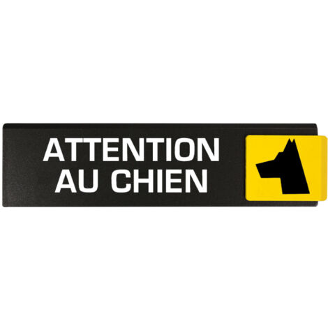 Plaque de porte Attention au chien - Europe design 175x45mm - 4260037