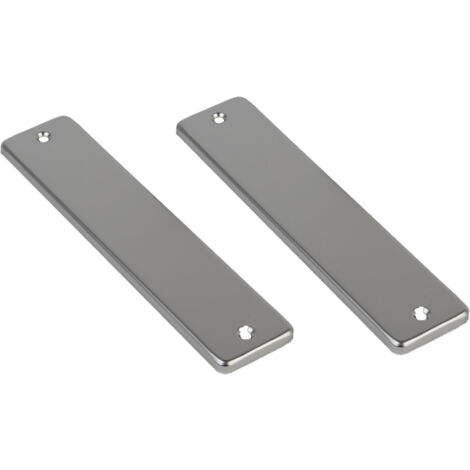 Plaque de porte courte complètement "aveugle" en aluminium - Par