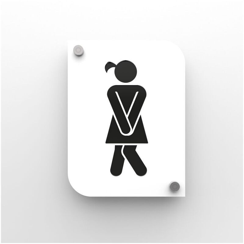 Decoho - Plaque de porte design en plexi toilettes femmes