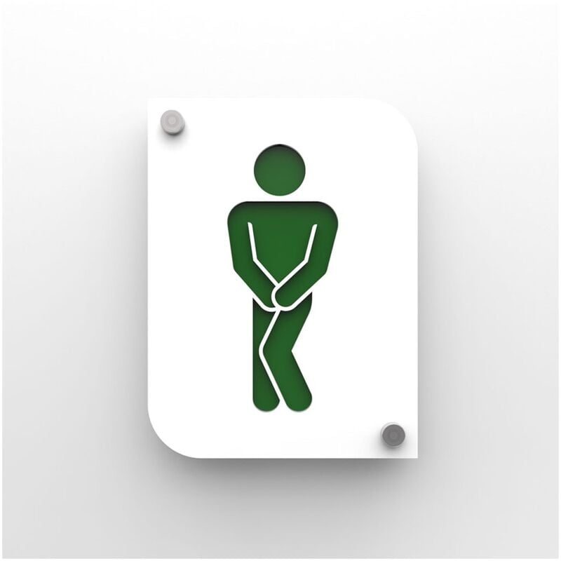 Decoho - Plaque de porte design en plexi toilettes hommes