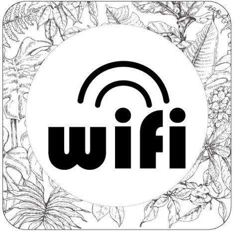 PLAQUE DE PORTE DESIGN SPHERE WIFI .- Milky -