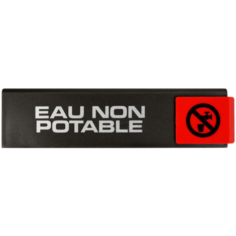 Plaque de porte Eau non potable - Europe design 175x45mm - 4260167