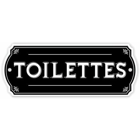 Plaque de porte en relief pour les toilettes